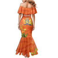 Koningsdag Netherlands King's Day Family Matching Mermaid Dress and Hawaiian Shirt Oranje Boven Holland Tulips
