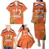 Koningsdag Netherlands King's Day Family Matching Puletasi and Hawaiian Shirt Oranje Boven Holland Tulips