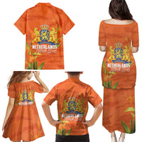 Koningsdag Netherlands King's Day Family Matching Puletasi and Hawaiian Shirt Oranje Boven Holland Tulips