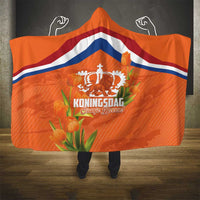 Koningsdag Netherlands King's Day Hooded Blanket Oranje Boven Holland Tulips