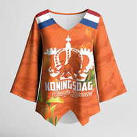 Koningsdag Netherlands King's Day Kimono Sleeve Blouse Oranje Boven Holland Tulips