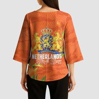 Koningsdag Netherlands King's Day Kimono Sleeve Blouse Oranje Boven Holland Tulips