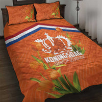 Koningsdag Netherlands King's Day Quilt Bed Set Oranje Boven Holland Tulips