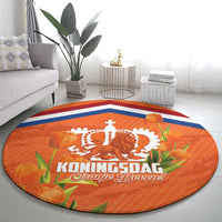 Koningsdag Netherlands King's Day Round Carpet Oranje Boven Holland Tulips