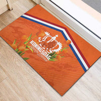Koningsdag Netherlands King's Day Rubber Doormat Oranje Boven Holland Tulips