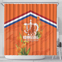 Koningsdag Netherlands King's Day Shower Curtain Oranje Boven Holland Tulips