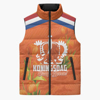 Koningsdag Netherlands King's Day Sleeveless Puffer Jacket Oranje Boven Holland Tulips