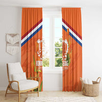 Koningsdag Netherlands King's Day Window Curtain Oranje Boven Holland Tulips