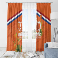 Koningsdag Netherlands King's Day Window Curtain Oranje Boven Holland Tulips