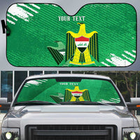 Iraq Football Custom Auto Sun Shade Come On Lions of Mesopotamia