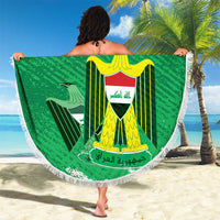 Iraq Football Custom Beach Blanket Come On Lions of Mesopotamia