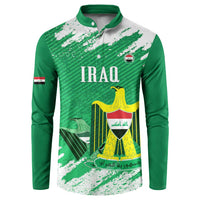 Iraq Football Custom Button Sweatshirt Come On Lions of Mesopotamia