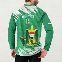 Iraq Football Custom Button Sweatshirt Come On Lions of Mesopotamia