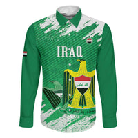 Iraq Football Custom Family Matching Off Shoulder Maxi Dress and Hawaiian Shirt Come On Lions of Mesopotamia