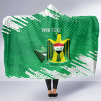Iraq Football Custom Hooded Blanket Come On Lions of Mesopotamia