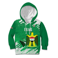 Iraq Football Custom Kid Hoodie Come On Lions of Mesopotamia