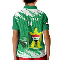 Iraq Football Custom Kid Polo Shirt Come On Lions of Mesopotamia