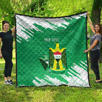 Iraq Football Custom Quilt Come On Lions of Mesopotamia