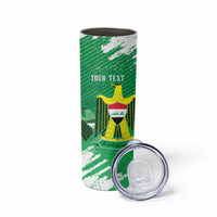 Iraq Football Custom Skinny Tumbler Come On Lions of Mesopotamia