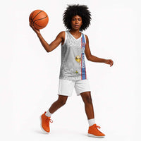 DR Congo Football Custom Basketball Jersey Come On Leopards White Color