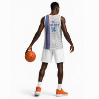 DR Congo Football Custom Basketball Jersey Come On Leopards White Color