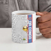 DR Congo Football Custom Ceramic Mug Come On Leopards White Color