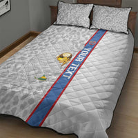 DR Congo Football Custom Quilt Bed Set Come On Leopards White Color