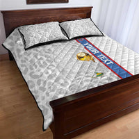 DR Congo Football Custom Quilt Bed Set Come On Leopards White Color