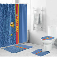 DR Congo Football Custom Bathroom Set Come On Leopards Blue Color