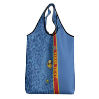 DR Congo Football Custom Grocery Bag Come On Leopards Blue Color