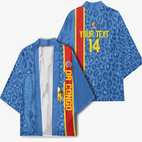 DR Congo Football Custom Kimono Come On Leopards Blue Color