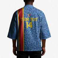 DR Congo Football Custom Kimono Come On Leopards Blue Color