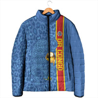 DR Congo Football Custom Padded Jacket Come On Leopards Blue Color