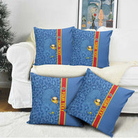 DR Congo Football Custom Pillow Cover Come On Leopards Blue Color