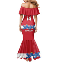 Custom Denmark Hockey Family Matching Mermaid Dress and Hawaiian Shirt Go Danish Lions - Wonder Print Shop