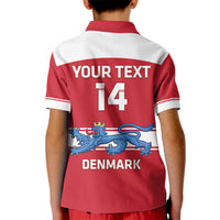 Custom Denmark Hockey Kid Polo Shirt Go Danish Lions - Wonder Print Shop