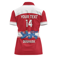 Custom Denmark Hockey Women Polo Shirt Go Danish Lions - Wonder Print Shop