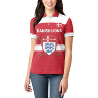 Custom Denmark Hockey Women Polo Shirt Go Danish Lions - Wonder Print Shop