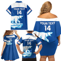 Custom Norway Hockey Family Matching Off Shoulder Short Dress and Hawaiian Shirt Go Norge Polar - Wonder Print Shop