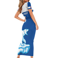 Custom Norway Hockey Short Sleeve Bodycon Dress Go Norge Polar - Wonder Print Shop
