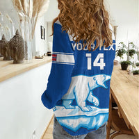 Custom Norway Hockey Women Casual Shirt Go Norge Polar - Wonder Print Shop