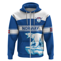 Custom Norway Hockey Zip Hoodie Go Norge Polar - Wonder Print Shop