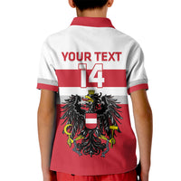 Custom Austria Hockey Kid Polo Shirt Go Osterreich Eagles - Wonder Print Shop