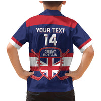 Custom Great Britain Hockey Family Matching Mermaid Dress and Hawaiian Shirt Go GB Team - Wonder Print Shop