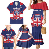 Custom Great Britain Hockey Family Matching Mermaid Dress and Hawaiian Shirt Go GB Team - Wonder Print Shop