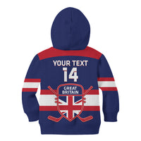 Custom Great Britain Hockey Kid Hoodie Go GB Team - Wonder Print Shop