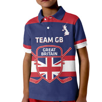 Custom Great Britain Hockey Kid Polo Shirt Go GB Team - Wonder Print Shop