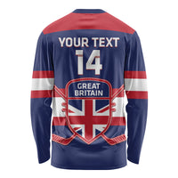 Custom Great Britain Hockey Long Sleeve Shirt Go GB Team - Wonder Print Shop