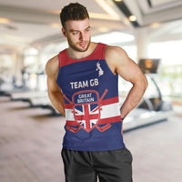Custom Great Britain Hockey Men Tank Top Go GB Team - Wonder Print Shop