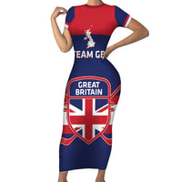 Custom Great Britain Hockey Short Sleeve Bodycon Dress Go GB Team - Wonder Print Shop
